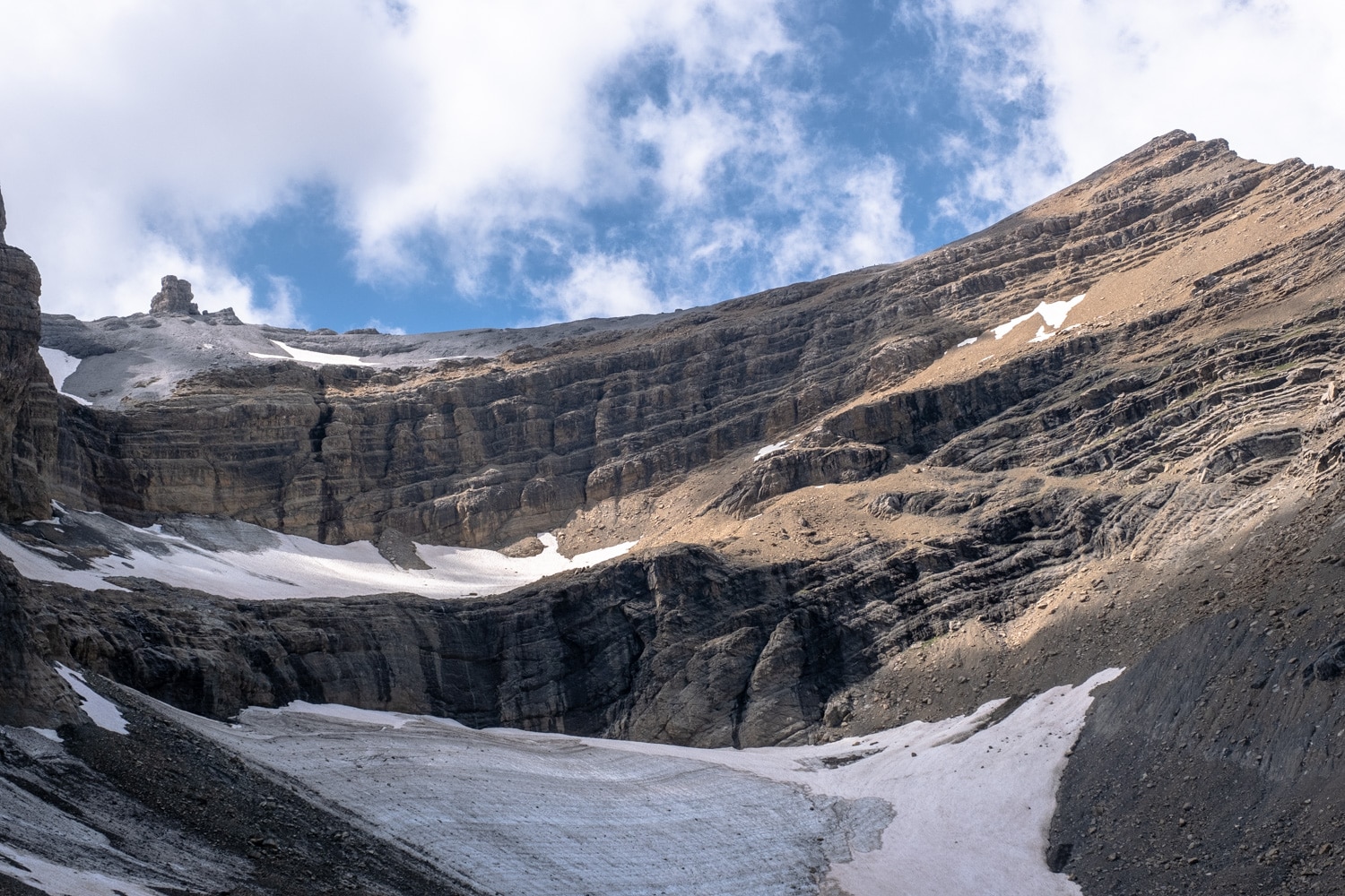 glacier du taillon en route vers la brèche de roland