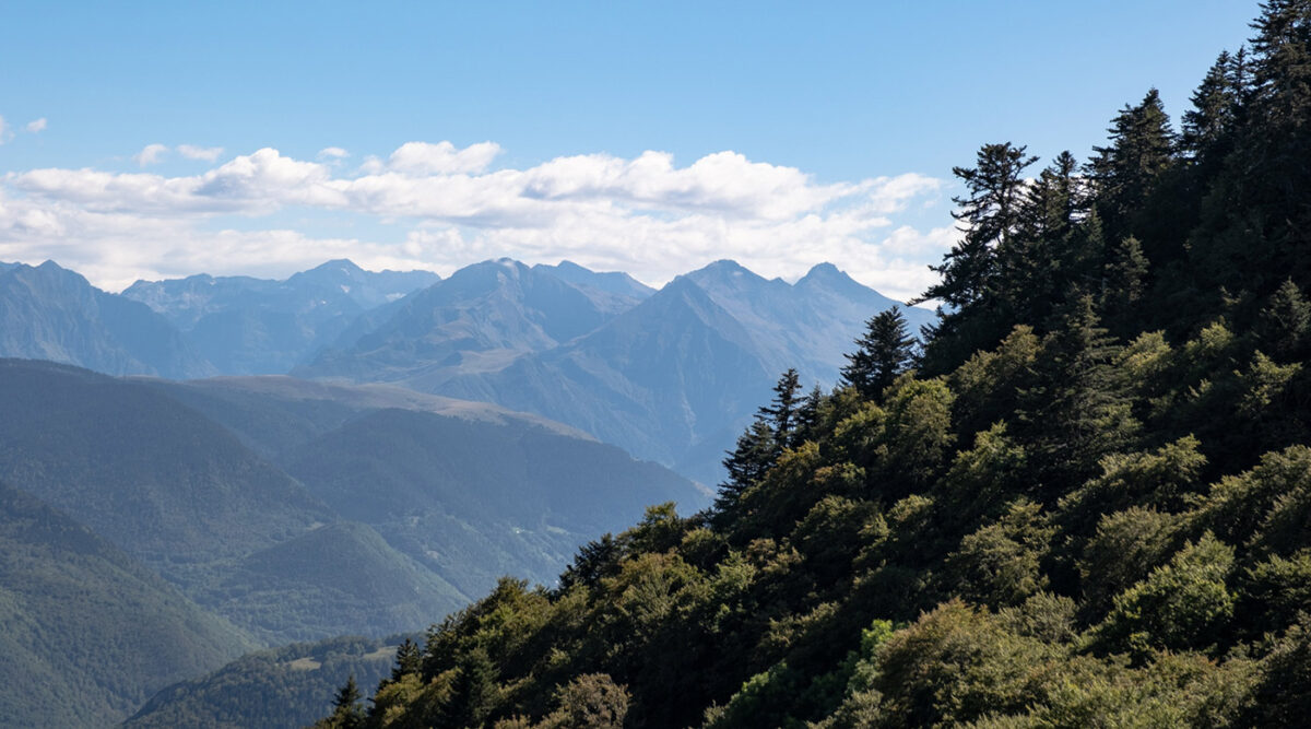 Paysage depuis le col d'Aspin à proximité du lac de Payolle