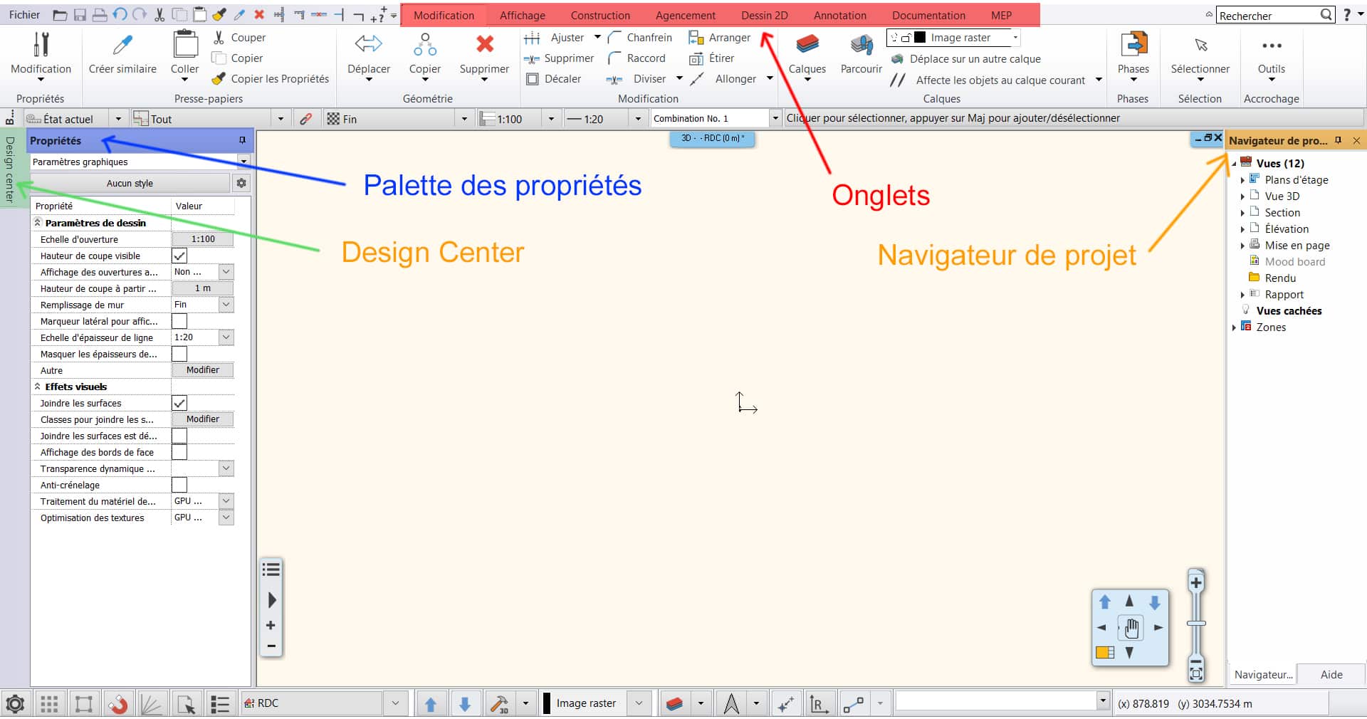 Interface logiciel architecture BIM ARCHLine