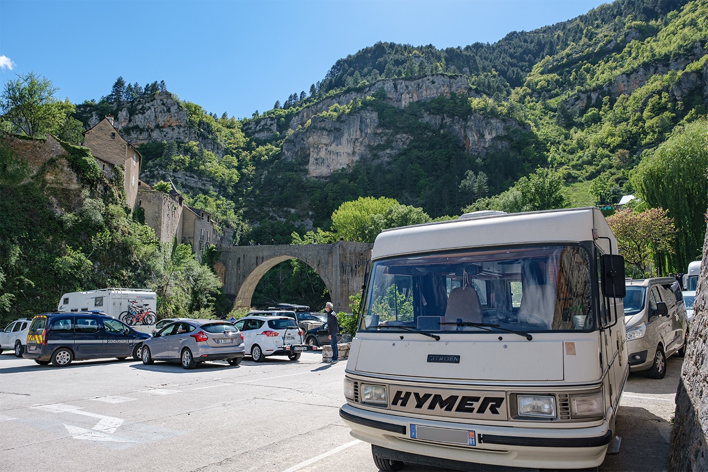 Emplacement pour camping-car gratuit à Sainte-Énimie