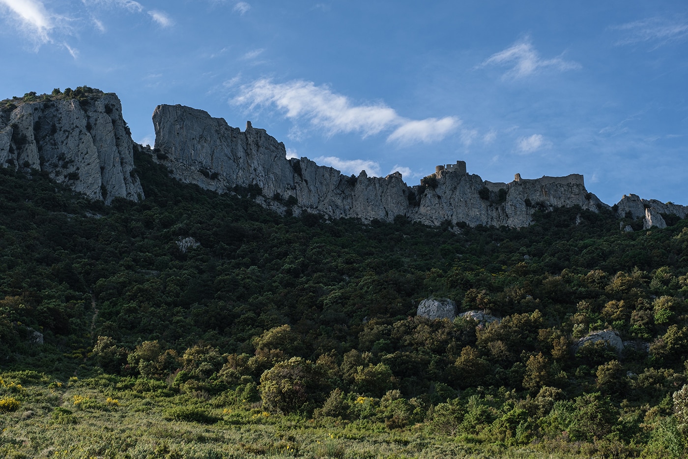 Vue sur le château de Peyrepertuse