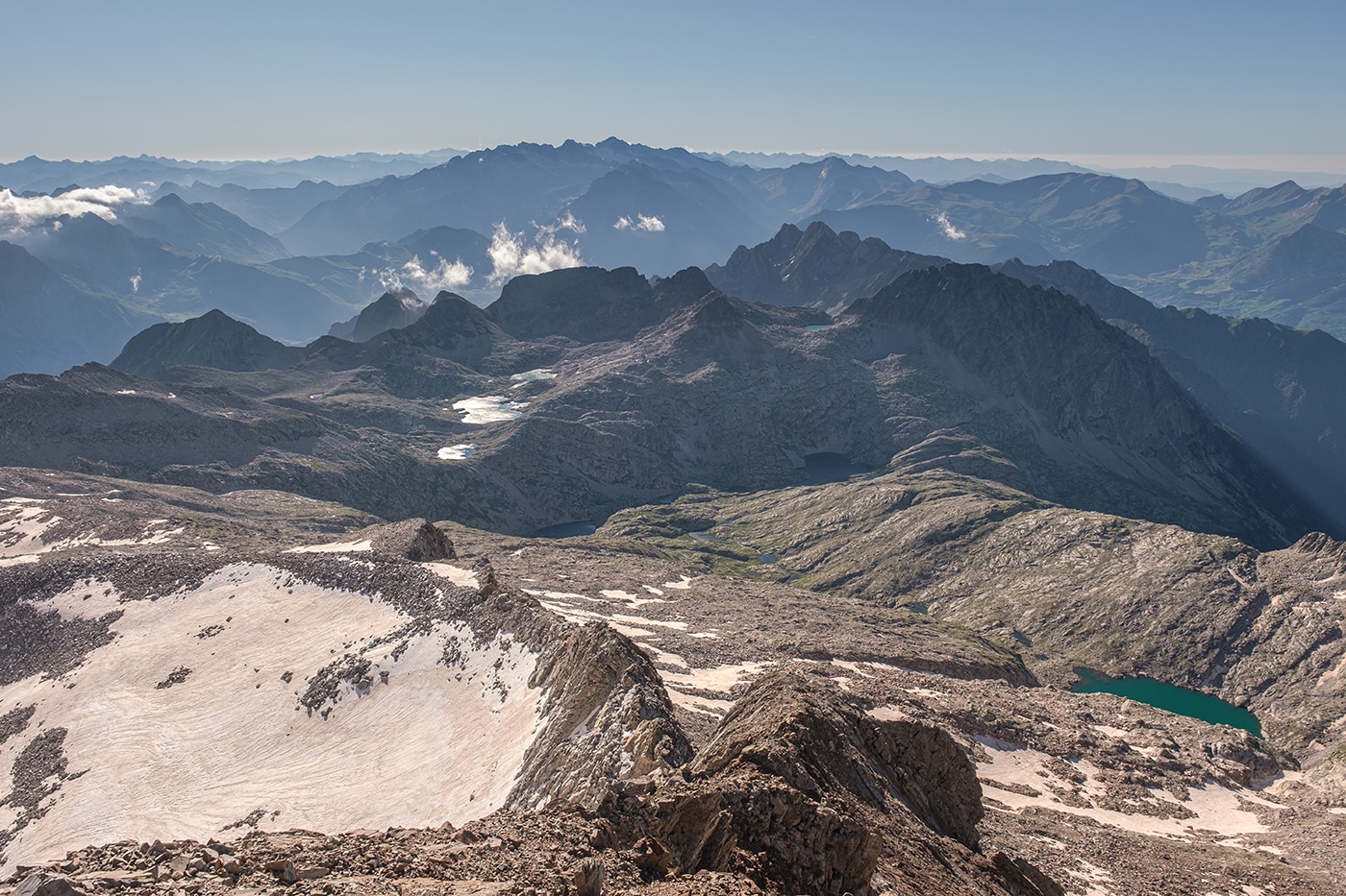 Vue sur le massif de l'Aneto depuis les Posets