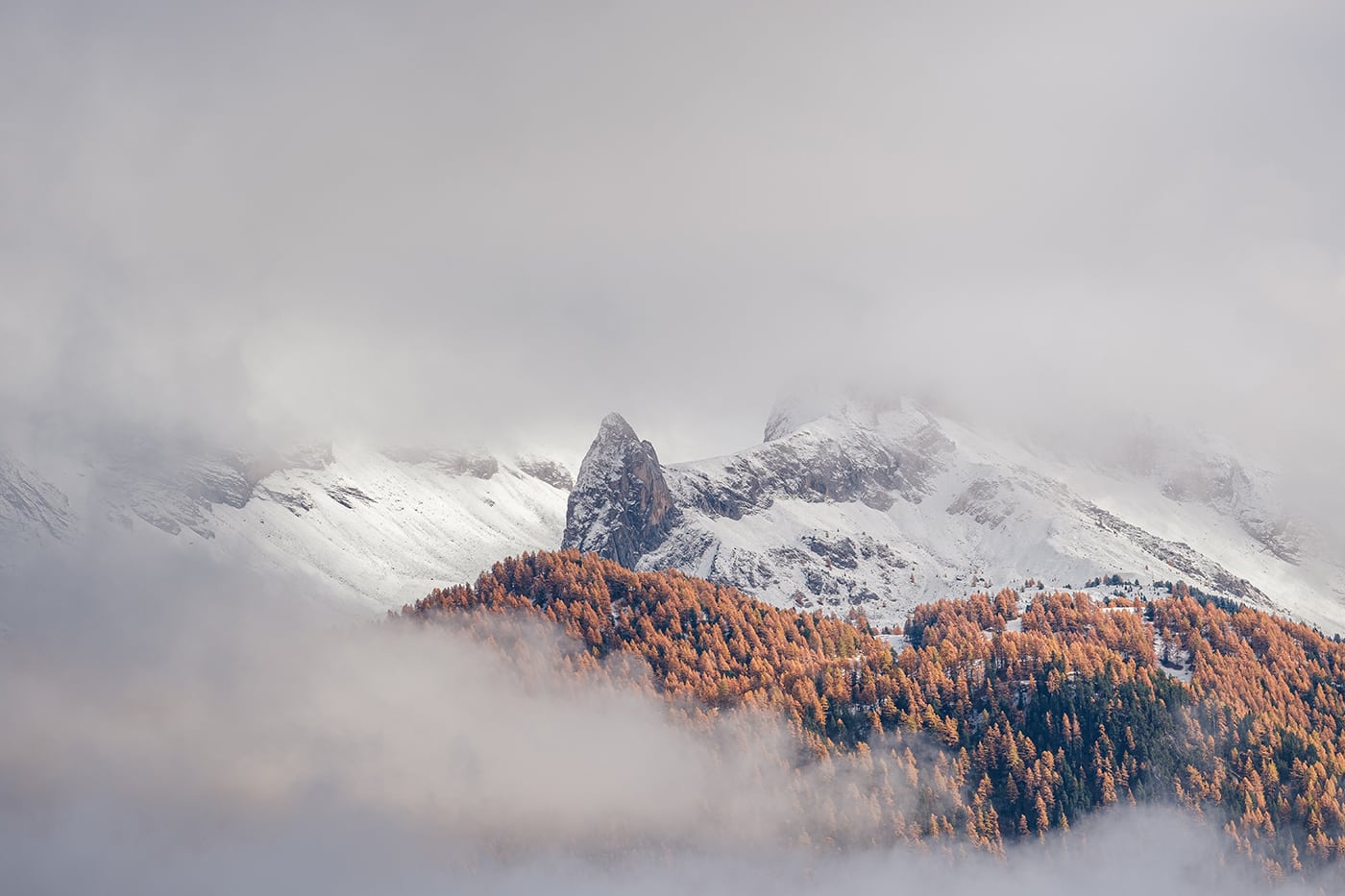 Paysage du Queyras sous la neige