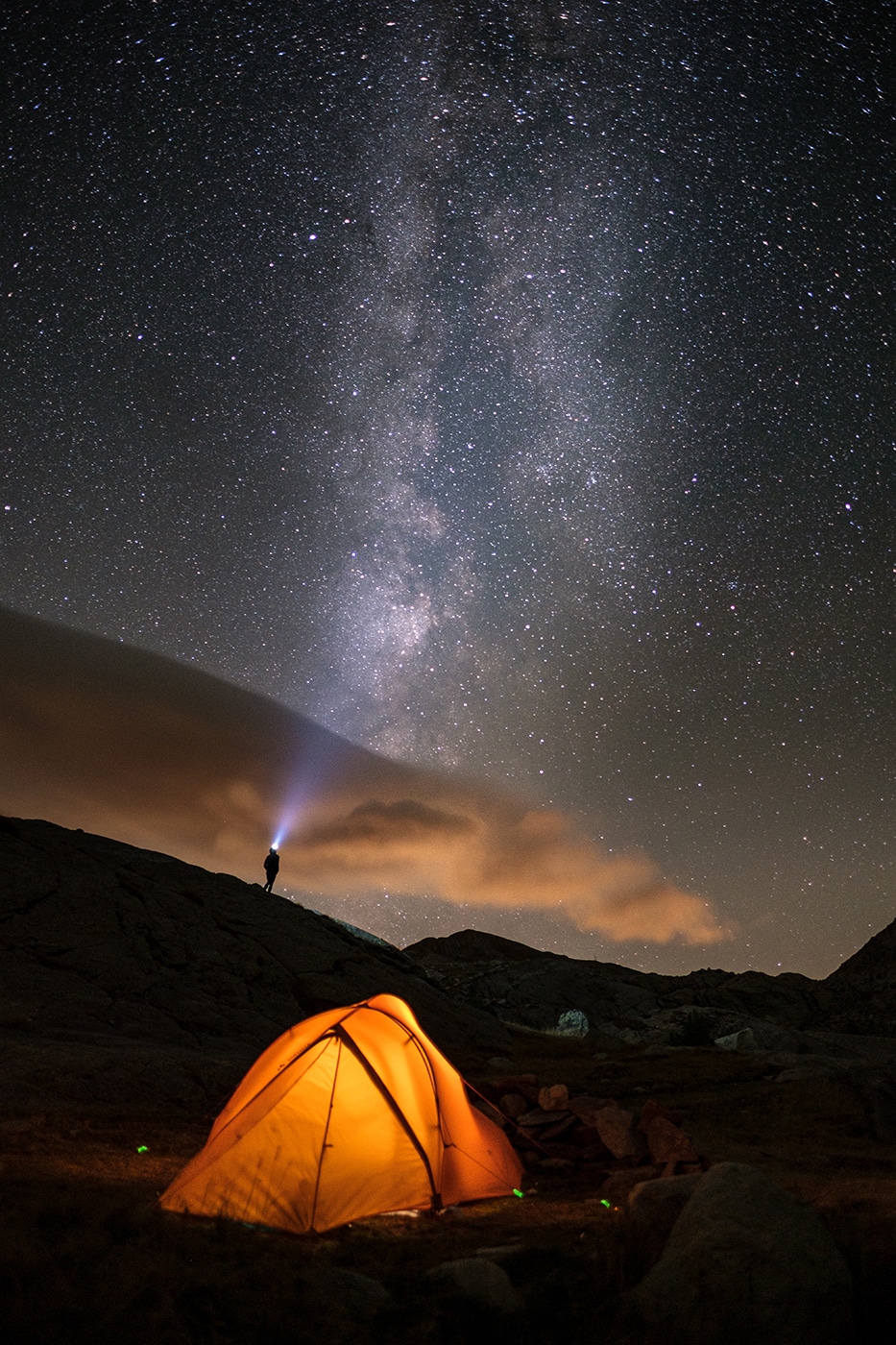 Bivouac sous tente au refuge des Merveilles