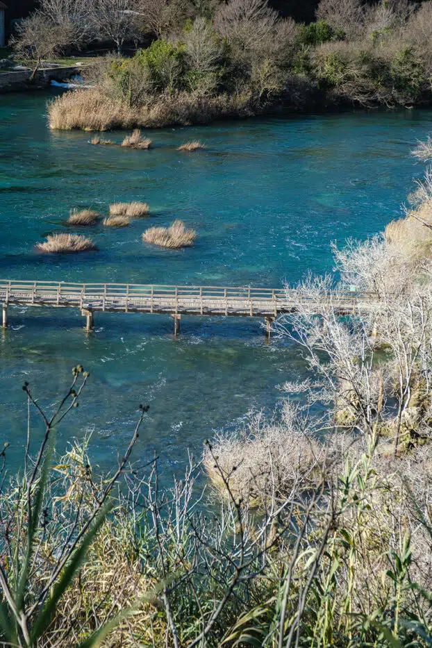 Pont cascade Skradinski Buk au parc national Krka en Croatie