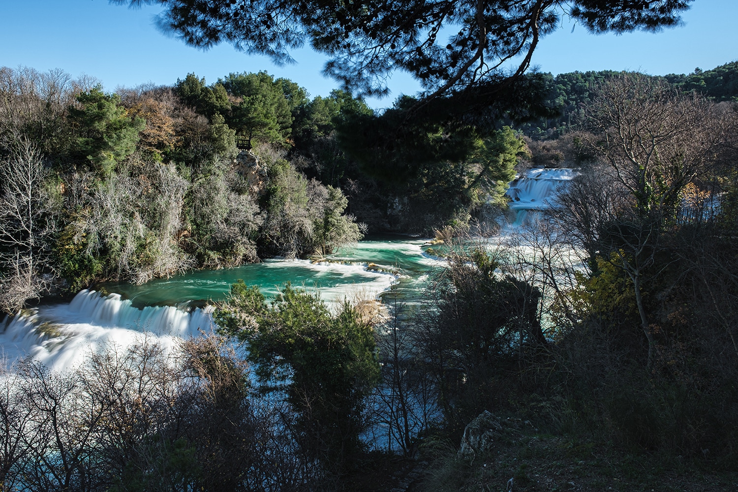 Cascade de Skradinski Buk dans le Parc National de Krka en Croatie