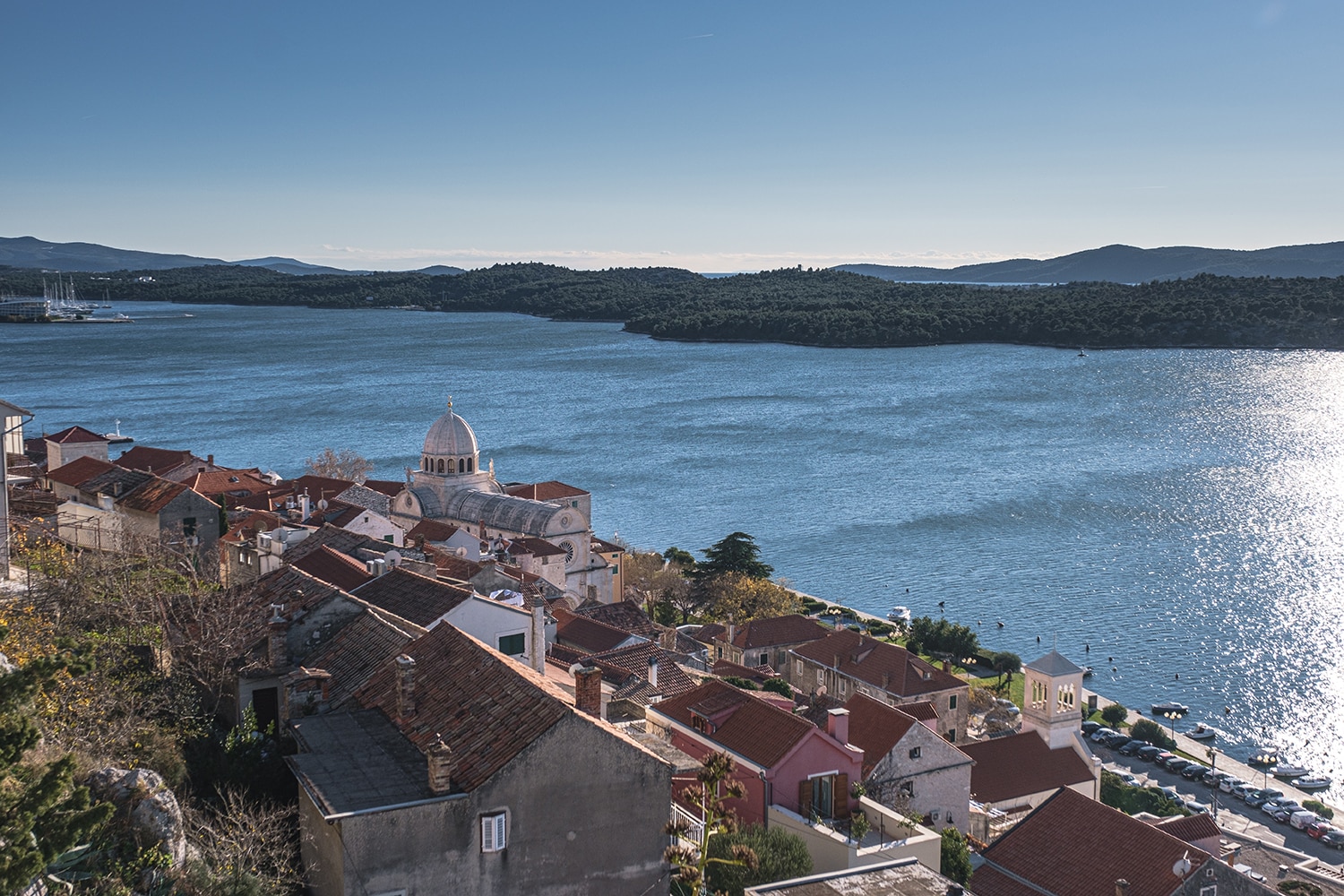 Vue sur la ville de Sibenik depuis la forteresse Saint Michel