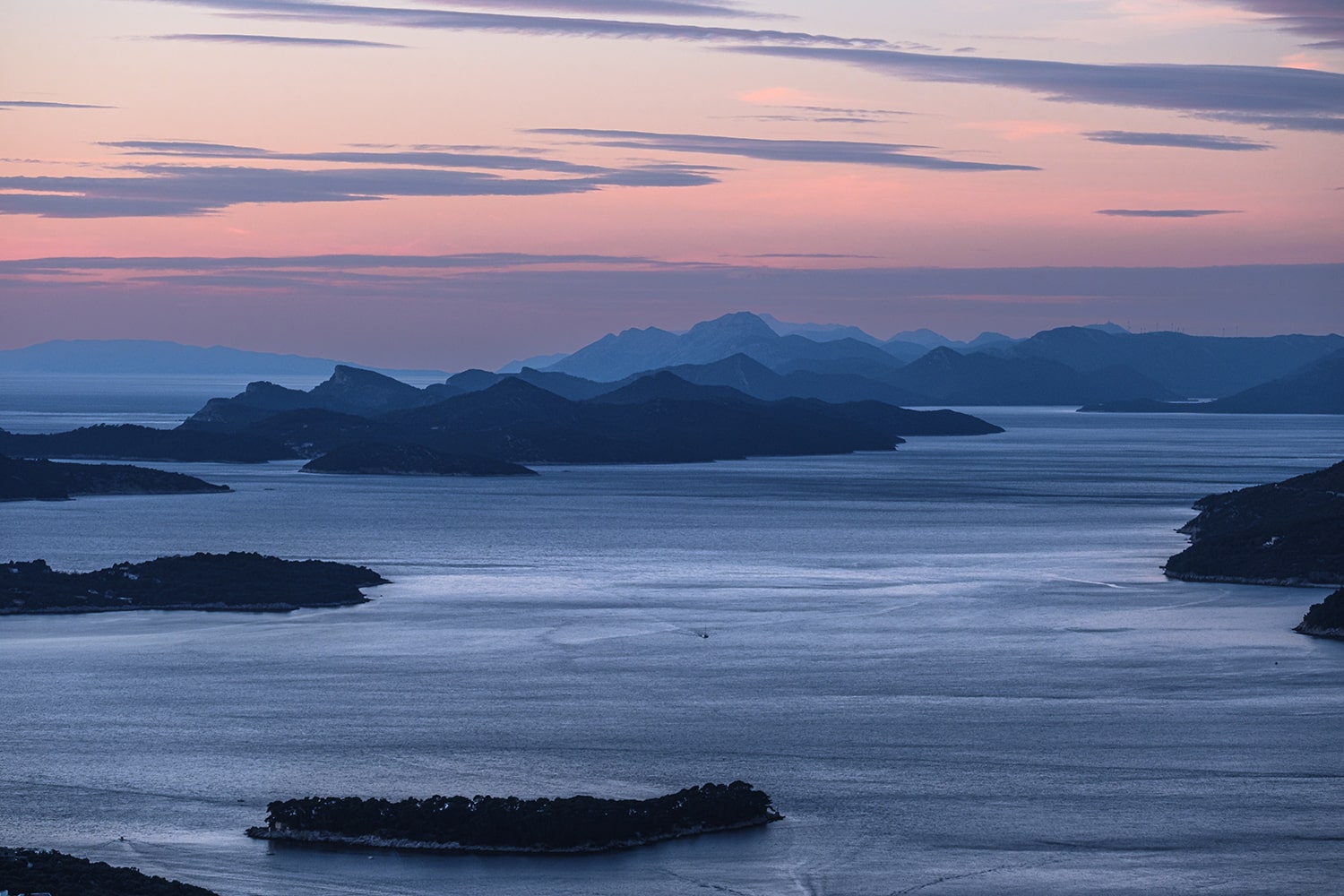 Paysage de Croatie à côté de Dubrovnik