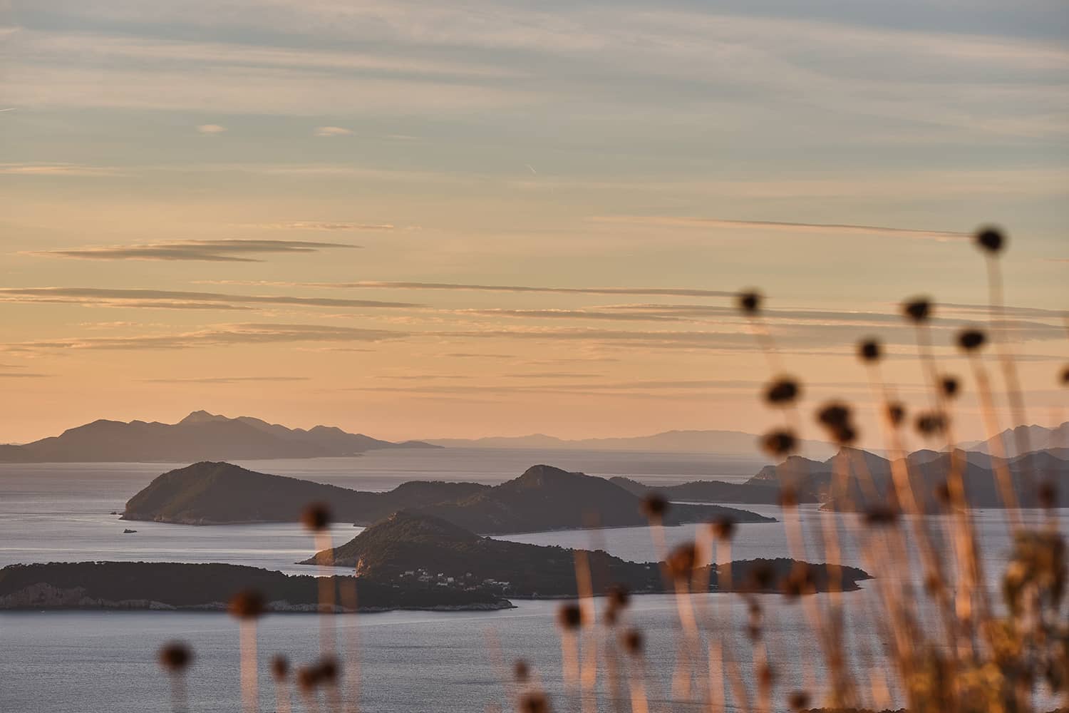 Paysage de la côte adriatique à proximité de Dubrovnik