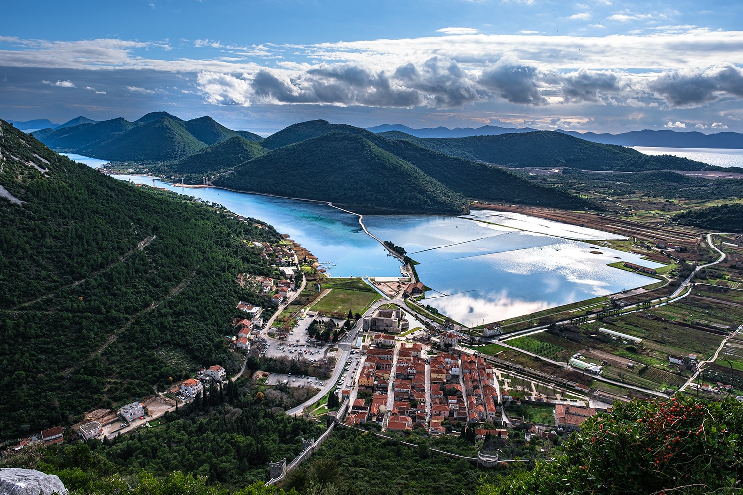 Ville de Ston près de Dubrovnik