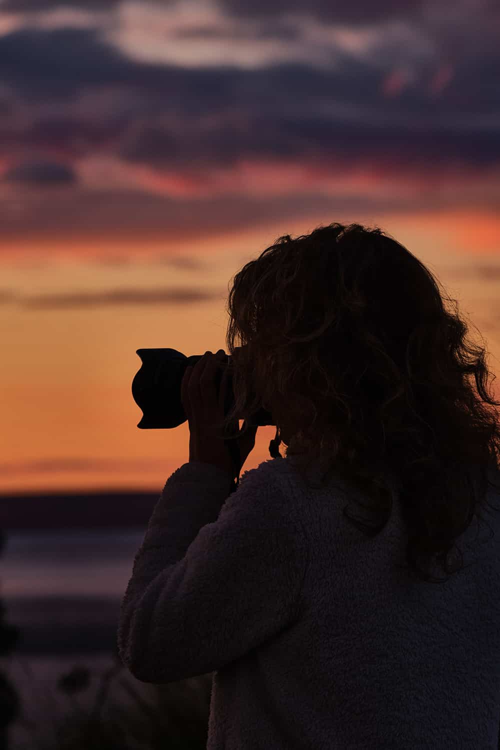 Coucher de soleil en Croatie pendant un road trip en camping-car