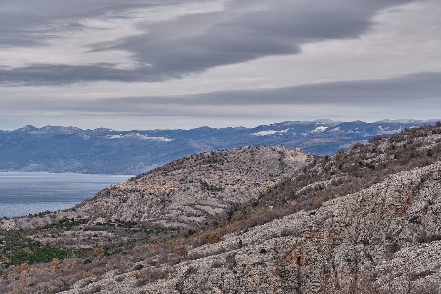 Paysage de la Croatie en hiver