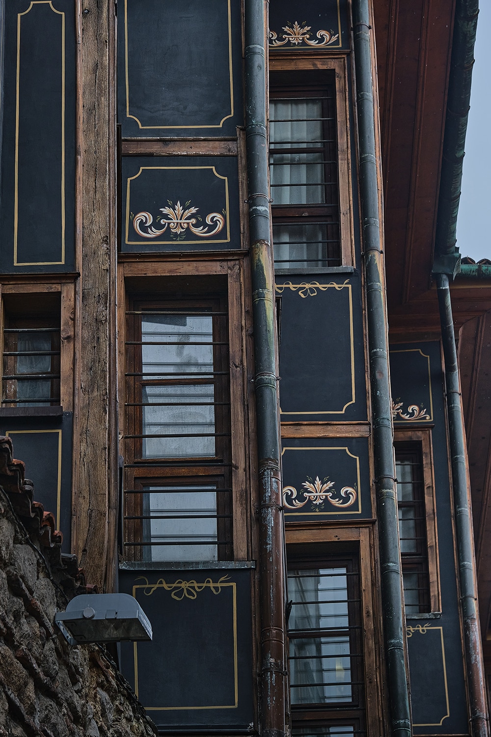 Façade en bois de Plovdiv