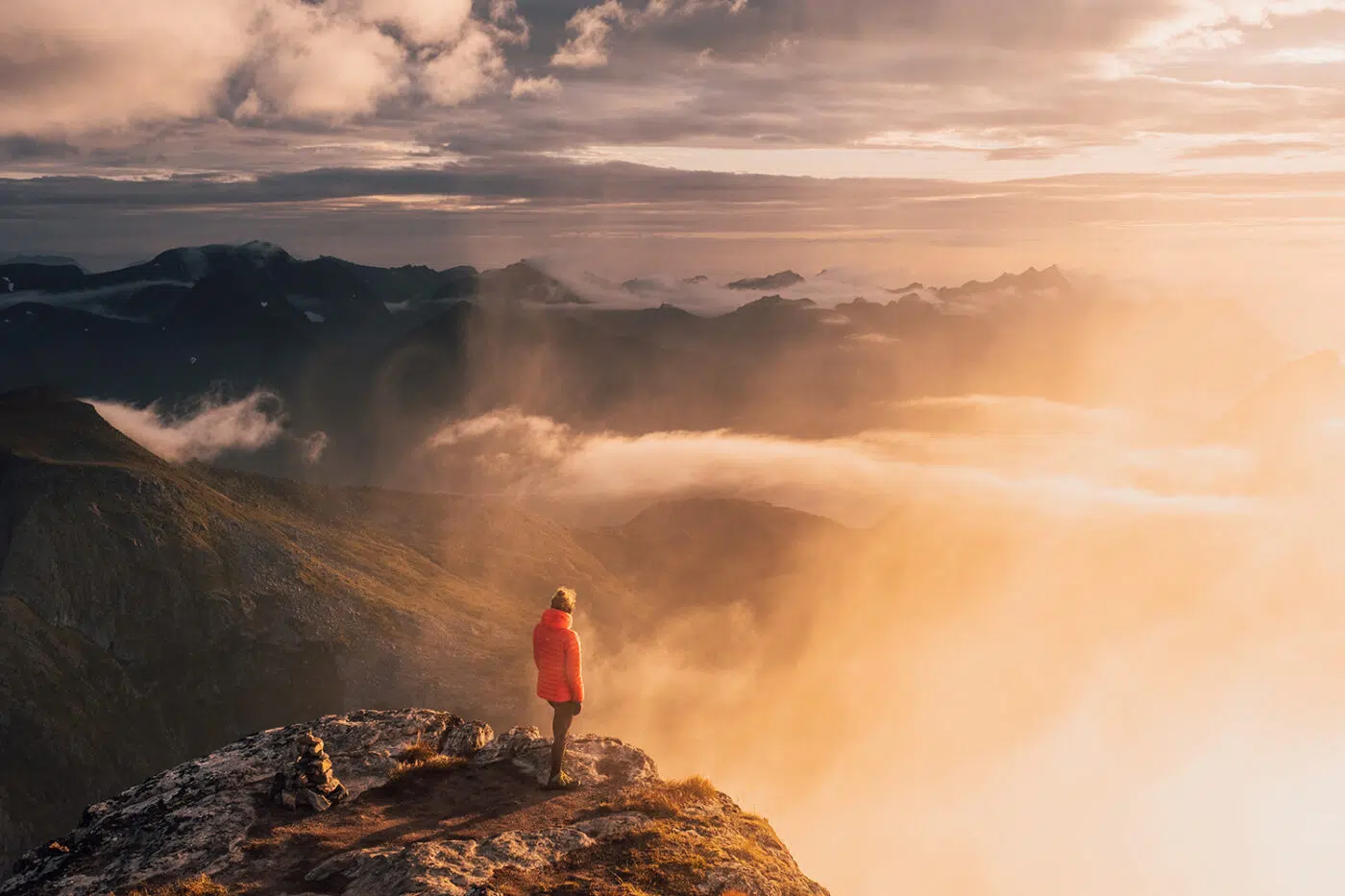 Randonnée sur l'île de Senja sommet Grytetippen