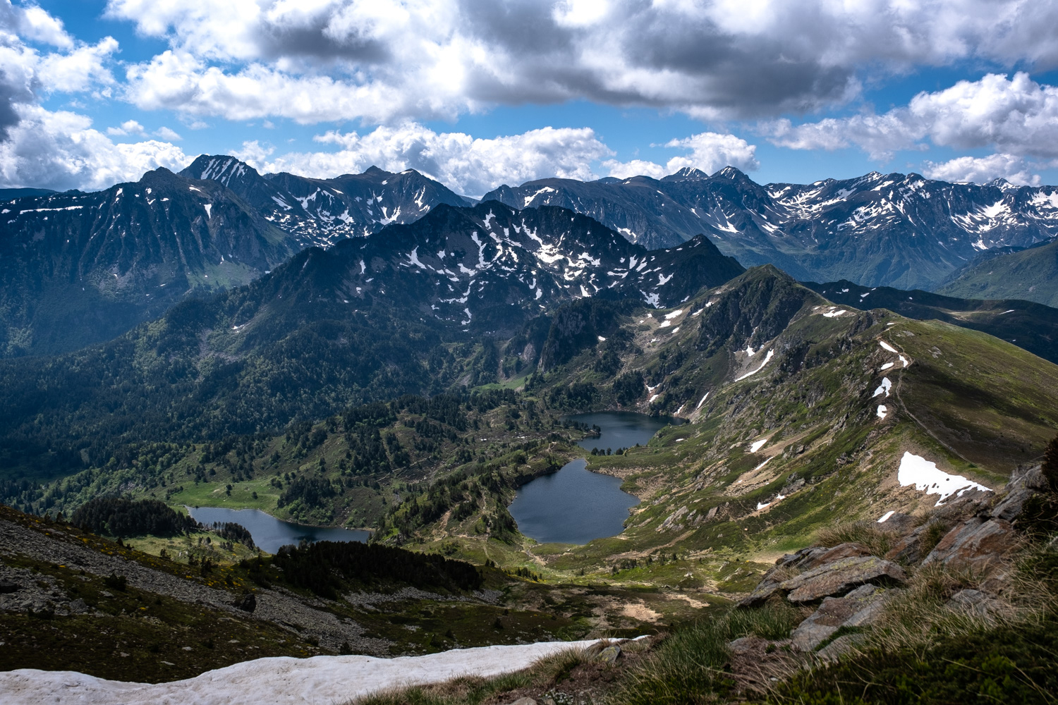 Vue depuis le pic de Tarbésou en Ariège