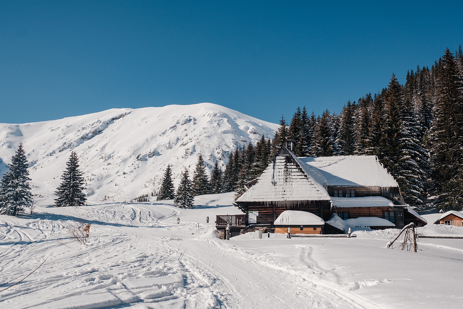 Refuge de montagne dans les Tatras au-dessus de Zakopane