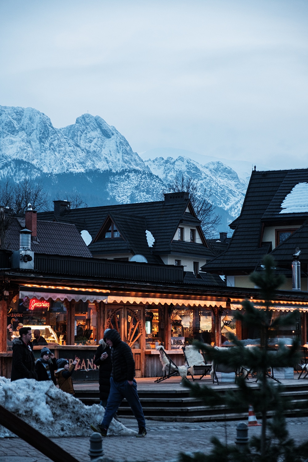 Centre ville de Zakopane en Pologne