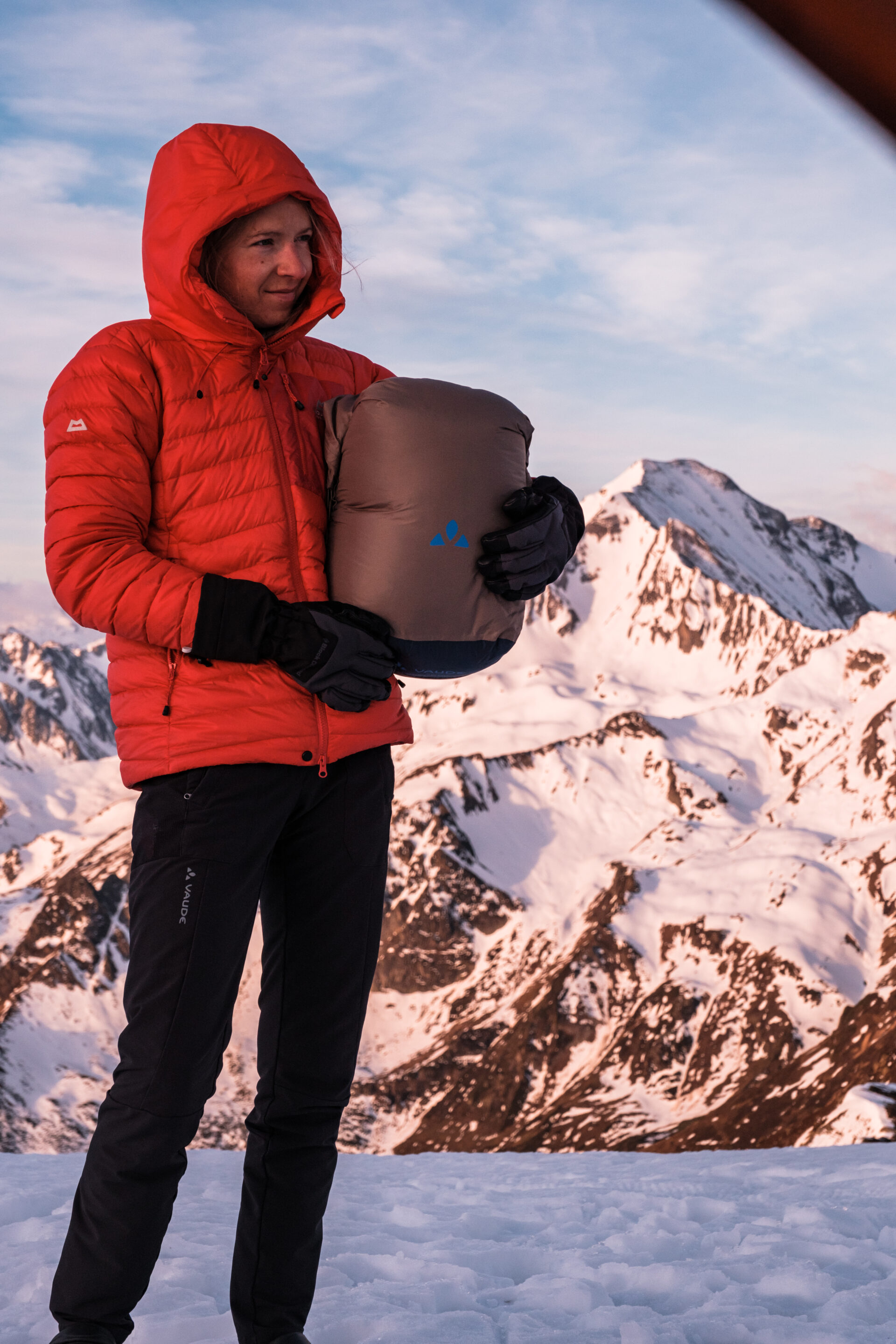 Test du duvet Rotstein Vaude dans la neige